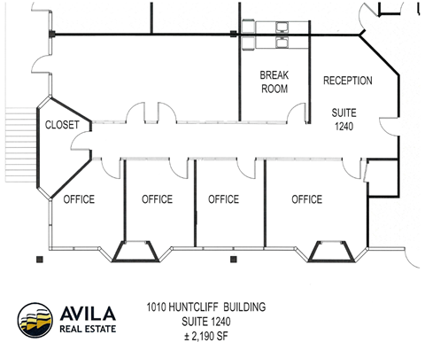 Floor plan for studio, 2190 sqft